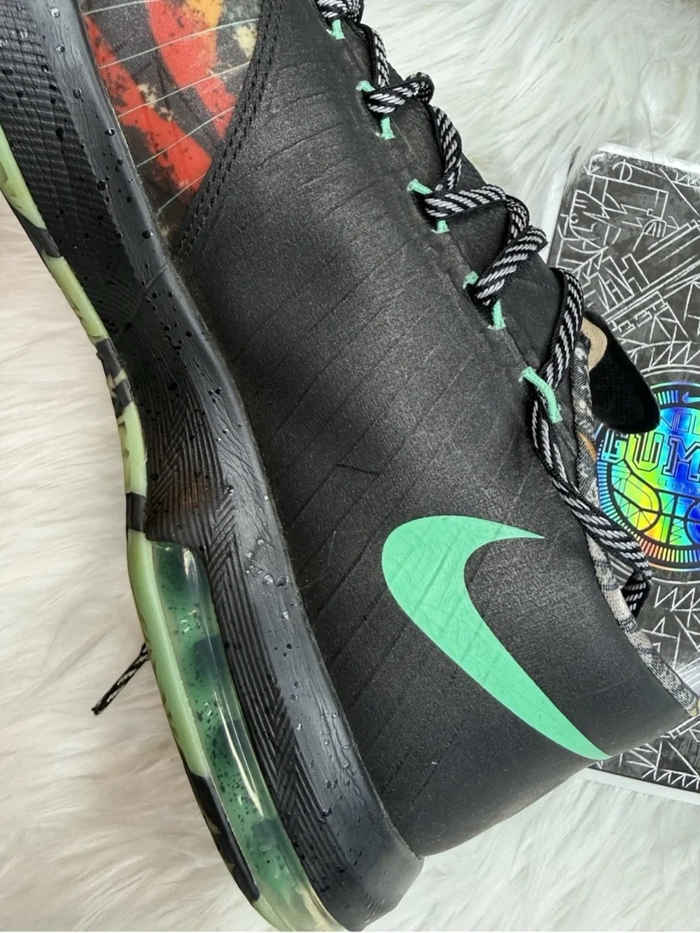 Nike KD basketball sneakers mint green & black